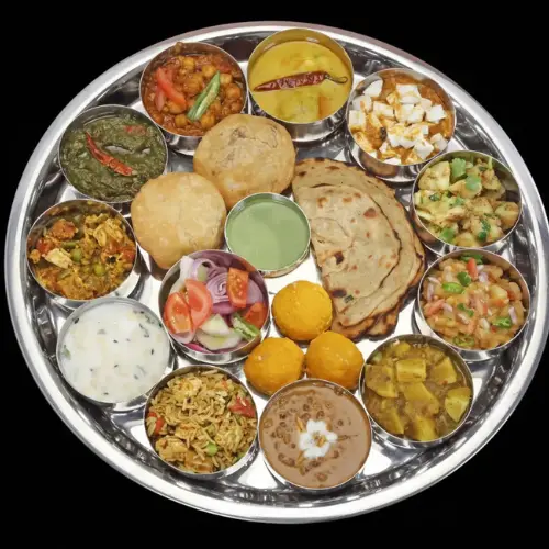 Authentic Indian thali served at Lemon Chillies.